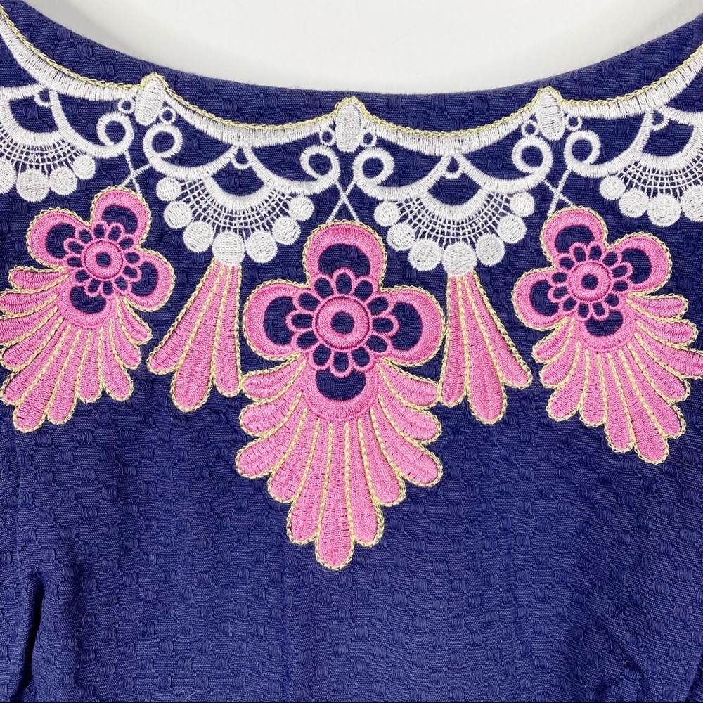 Lilly Pulitzer Allura Navy Embroider Sheath Dress - Picture 5 of 8